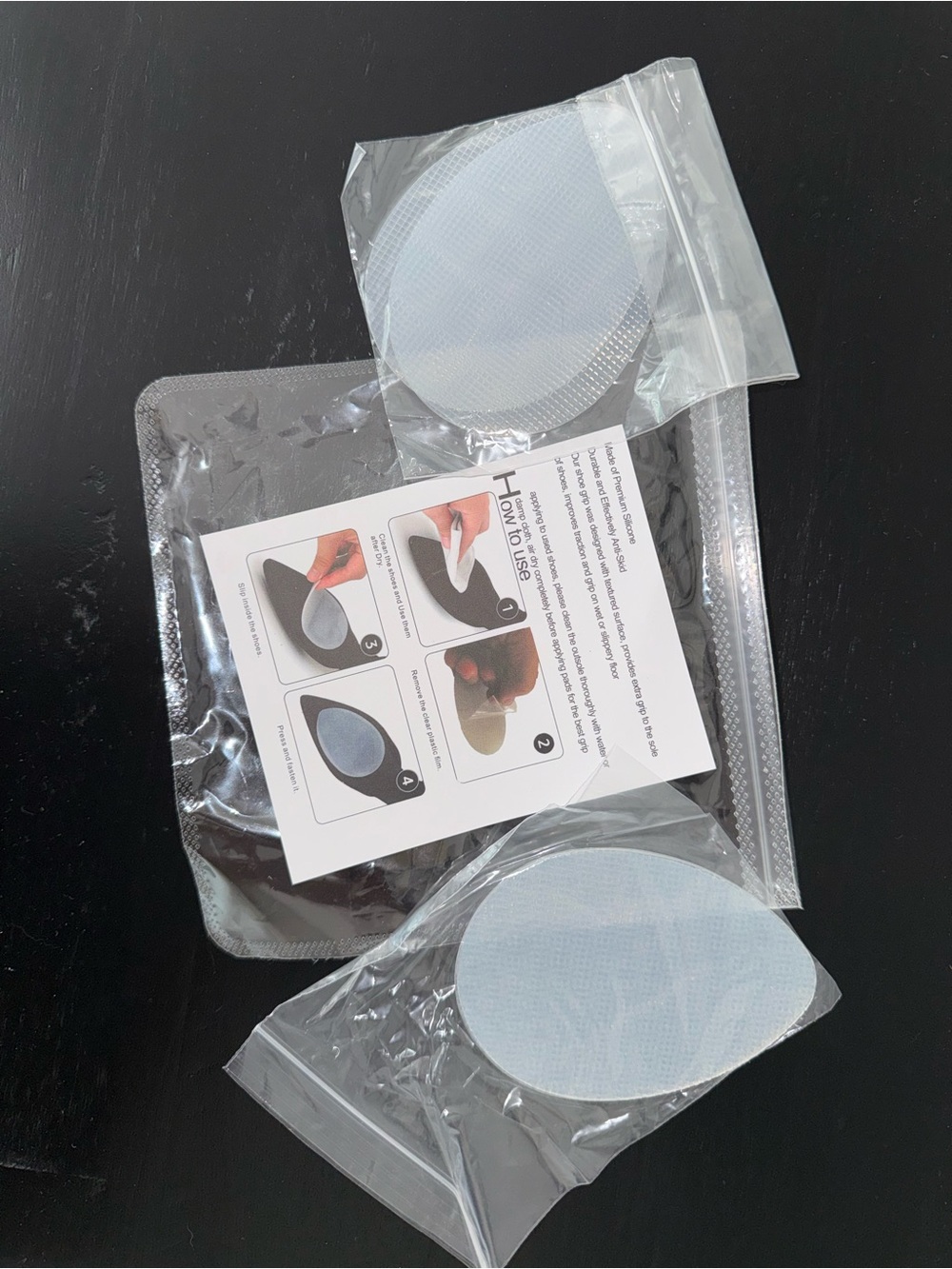 Anti-Skid Silicone Shoe Sole Grips - 2 pair